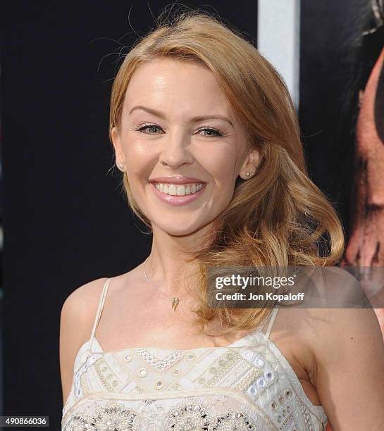 Singer Kylie Minogue arrives at the Los Angeles Premiere "Hercules" at TCL Chinese Theatre on July 23, 2014 in Hollywood, California.