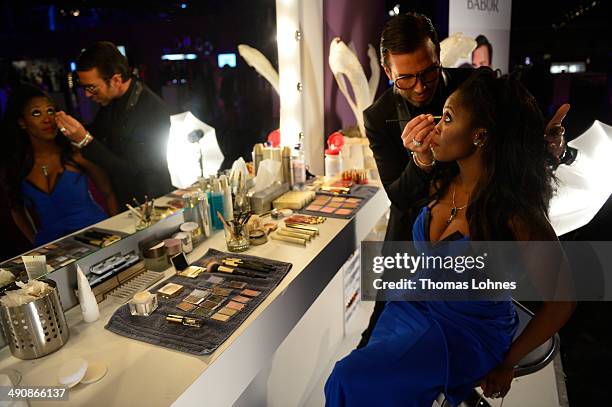 Peter Schmidinger and Motsi Mabuse attend Babor at the Duftstars Awards 2014 at arena Berlin on May 15, 2014 in Berlin, Germany.