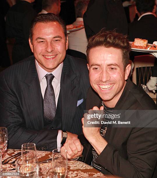 David Walliams and Nick Grimshaw attend a fundraising event in aid of the Nepal Youth Foundation hosted by David Walliams at Banqueting House on...