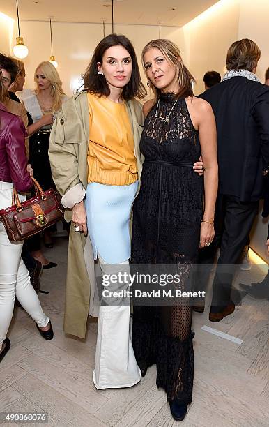 Lara Bohinc and Azzi Glasser attend the Azzi Glasser Fragrance Launch at Harvey Nichols on October 1, 2015 in London, United Kingdom.