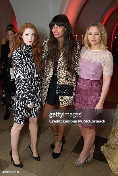 Nicola Roberts, Jameela Jamil and Kimberley Walsh attend a fundraising event in aid of the Nepal Youth Foundation at Banqueting House on October 1,...