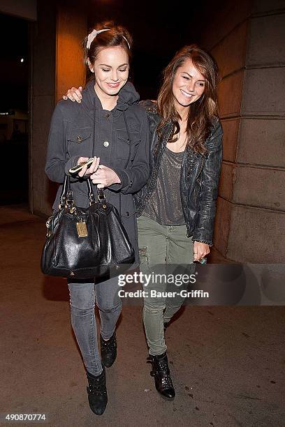 Kara Tointon and and her sister Hannah Tointon are seen at Los Angeles International Airport on March 14, 2011 in Los Angeles, California.