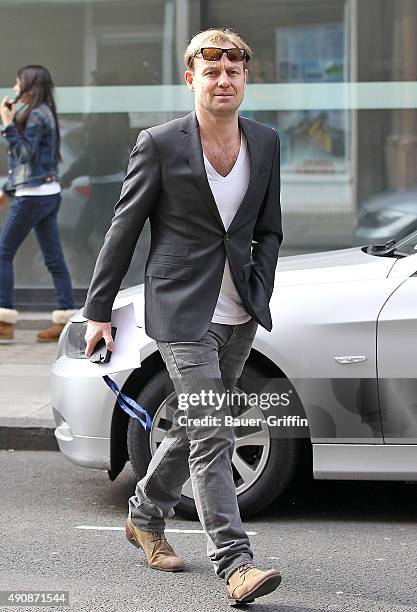 Jason Donovan is seen leaving the BBC Radio 2 Studios on March 15, 2011 in London, United Kingdom.