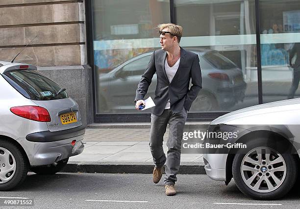 Jason Donovan is seen leaving the BBC Radio 2 Studios on March 15, 2011 in London, United Kingdom.
