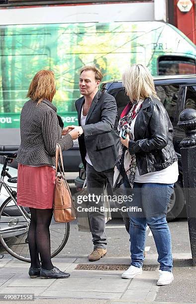 Jason Donovan is seen leaving the BBC Radio 2 Studios on March 15, 2011 in London, United Kingdom.