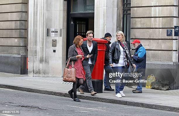 Jason Donovan is seen leaving the BBC Radio 2 Studios on March 15, 2011 in London, United Kingdom.