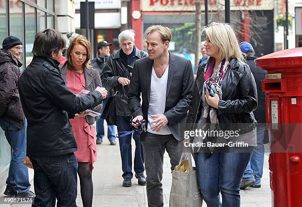 Jason Donovan is seen leaving the BBC Radio 2 Studios on March 15, 2011 in London, United Kingdom.