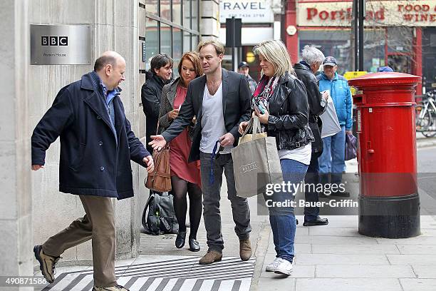 Jason Donovan is seen arriving at the BBC Radio 2 Studios on March 15, 2011 in London, United Kingdom.