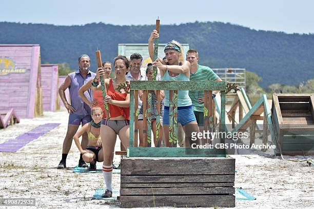 Survivor MacGyver" - Jeff Varner, Abi-Maria Gomes, Kelly Wiglesworth, Peih-Gee Law, Terry Deitz, Kelley Wentworth and Spencer Bledsoe during the...