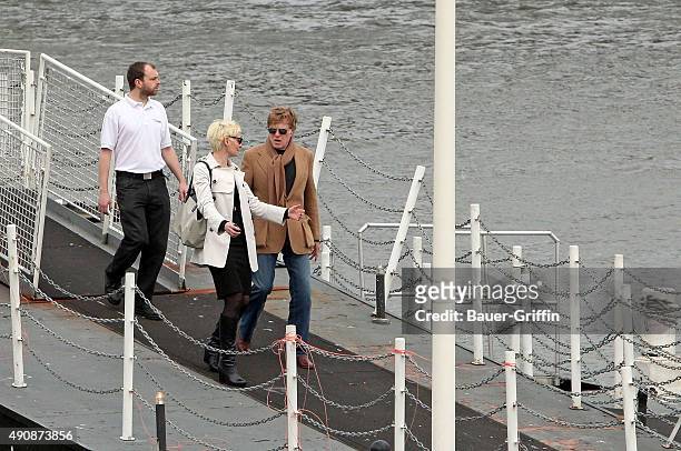 Robert Redford is seen after a boat ride along the river Thames on March 15, 2011 in London, United Kingdom.