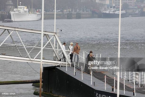 Robert Redford is seen after a boat ride along the river Thames on March 15, 2011 in London, United Kingdom.