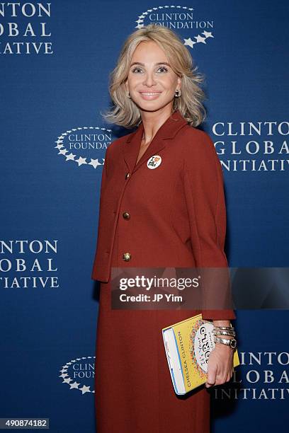 Corinna Sayn-Wittgenstein, Strategic Advisor at CGI poses for a photograph before attending the closing session of the Clinton Global Initiative 2015...