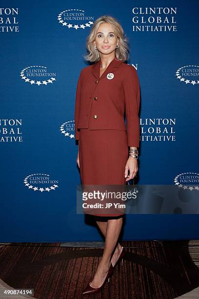 Corinna Sayn-Wittgenstein, Strategic Advisor at CGI poses for a photograph before attending the closing session of the Clinton Global Initiative 2015...