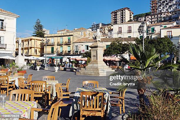 main square of pizzo in calabria,italy - calabria stock pictures, royalty-free photos & images