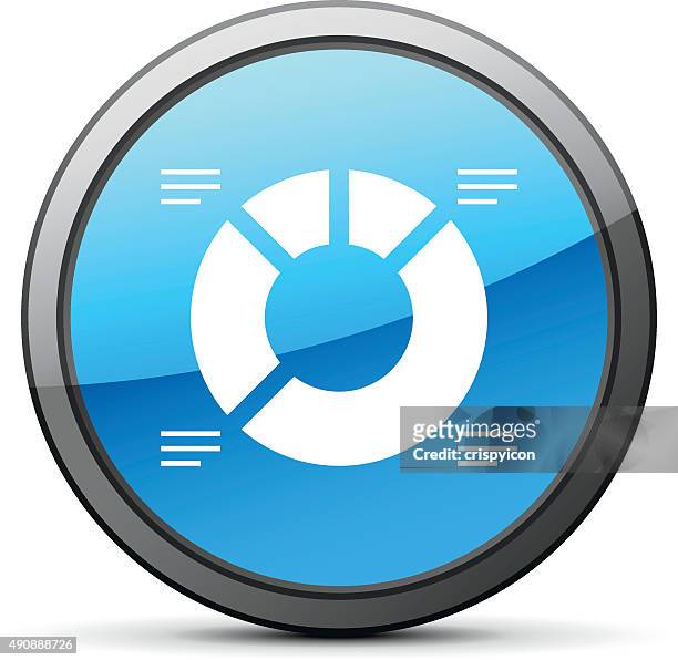 ilustrações de stock, clip art, desenhos animados e ícones de dónute de lugares) no ícone no botão redondo. brightseries - blue donut white background