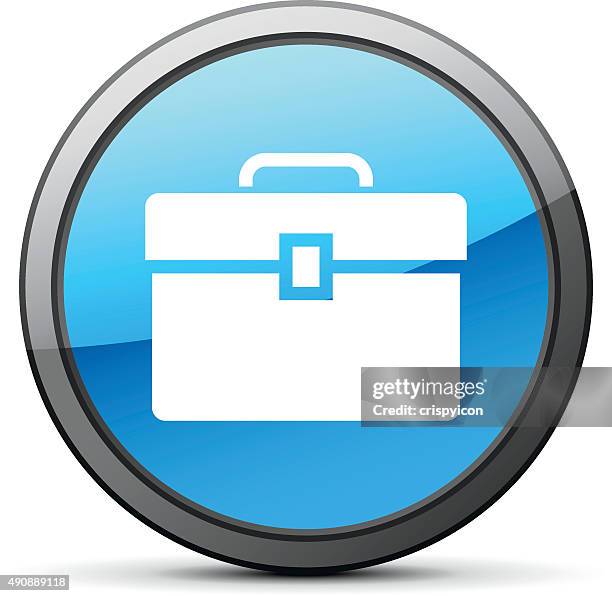 toolbox icon on a round button. - brightseries - digital toolbox stock illustrations