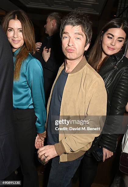 Sara MacDonald and Noel Gallagher attend the London launch of Casamigos Tequila and Cindy Crawford's book 'Becoming' hosted by Rande Gerber, George...