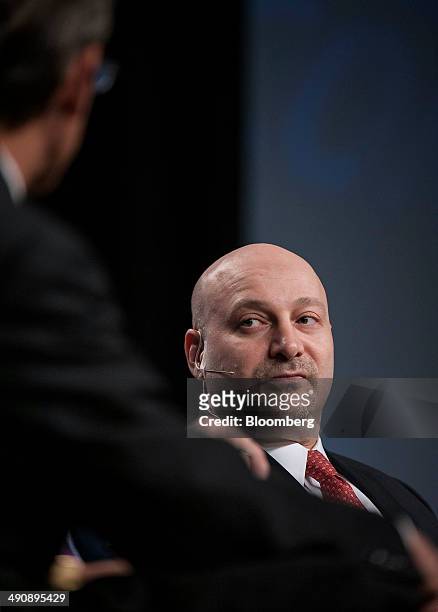 Jacob Gottlieb, chief investment officer of Visium Asset Management, listens during the SkyBridge Alternatives conference in Las Vegas, Nevada, U.S.,...