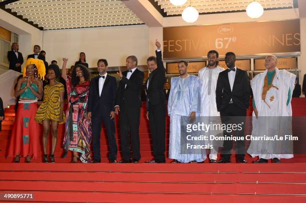 Actors Fatoumata Diawara, Kettly Noel, Toulou Kiki, Hichem Yacoubi, director Abderrahmane Sissako, actor Abel Jafri, musician Pino Desperado and...