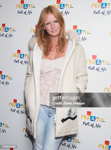 Olivia Inge attends the Croatia 'Full of Life' floating island party on London's River Thames on Butler's Wharf on October 1, 2015 in London, England.