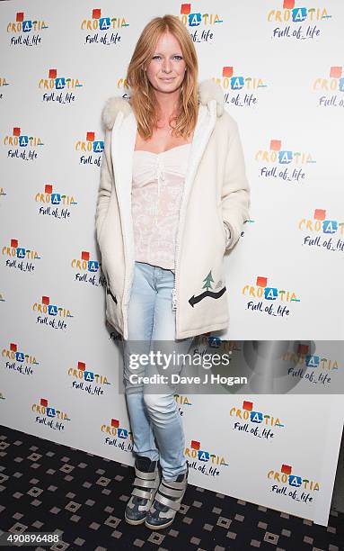 Olivia Inge attends the Croatia 'Full of Life' floating island party on London's River Thames on Butler's Wharf on October 1, 2015 in London, England.