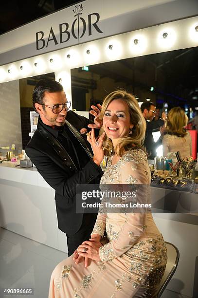 Peter Schmidinger and Bettina Cramer attend Babor at the Duftstars Awards 2014 at arena Berlin on May 15, 2014 in Berlin, Germany.