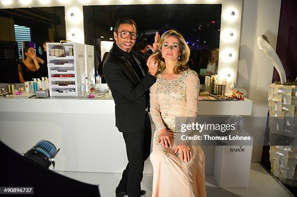 Peter Schmidinger and Bettina Cramer attend Babor at the Duftstars Awards 2014 at arena Berlin on May 15, 2014 in Berlin, Germany.