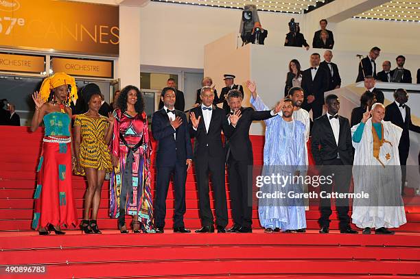 Actors Fatoumata Diawara, Kettly Noel, Toulou Kiki, Hichem Yacoubi, director Abderrahmane Sissako, actor Abel Jafri, musician Pino Desperado and...