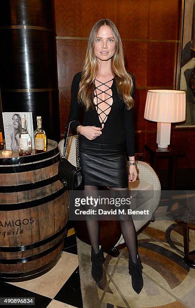 Alicia Rountree arrives at the London launch of Casamigos Tequila and Cindy Crawford's book 'Becoming' hosted by Rande Gerber, George Clooney and...