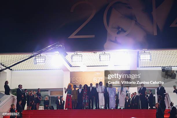 Actors Fatoumata Diawara, Kettly Noel, Toulou Kiki, Hichem Yacoubi, director Abderrahmane Sissako, actor Abel Jafri, musician Pino Desperado and...