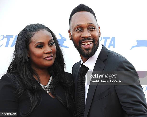 And wife Talani Rabb attend PETA's 35th anniversary party at Hollywood Palladium on September 30, 2015 in Los Angeles, California.
