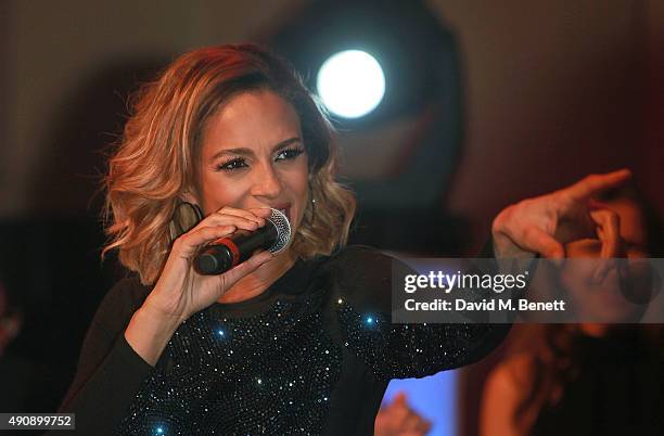 Alesha Dixon attends a fundraising event in aid of the Nepal Youth Foundation hosted by David Walliams at Banqueting House on October 1, 2015 in...
