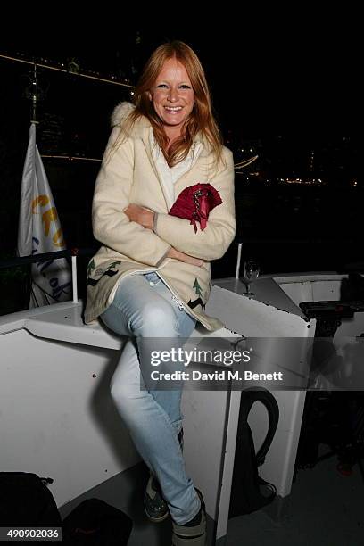 Olivia Inge attends the Croatia 'Full of Life' Floating Island Party on Erasmus in Butler's Wharf on October 1, 2015 in London, England.