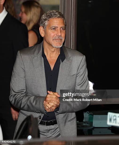George Clooney attending the Cindy Crawford 'Becoming' book launch and Casamigos Tequila launch party & afterparty on October 1, 2015 in London,...