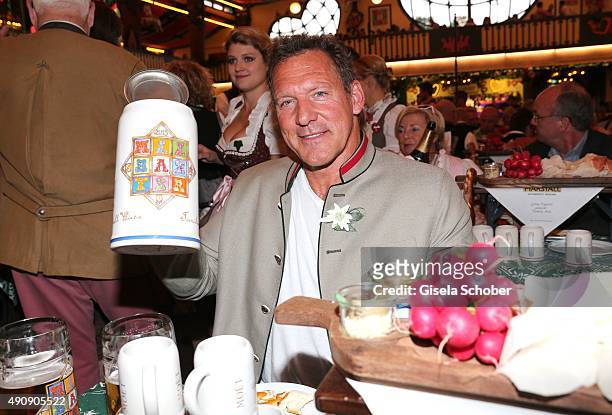 Ralf Moeller attends the 'Wiesn-Gipfel' during the Oktoberfest 2015 at Marstall / Theresienwiese on Oktober 01, 2015 in Munich, Germany.
