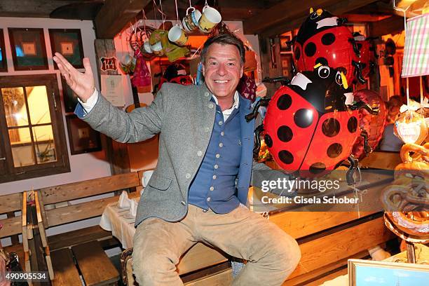 Patrick Lindner during the Oktoberfest 2015 at Kaeferschaenke / Theresienwiese on Oktober 01, 2015 in Munich, Germany.