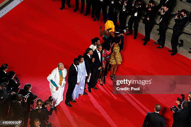 Actors Fatoumata Diawara, Kettly Noel, Toulou Kiki, Hichem Yacoubi, director Abderrahmane Sissako, actor Abel Jafri, musician Pino Desperado and...