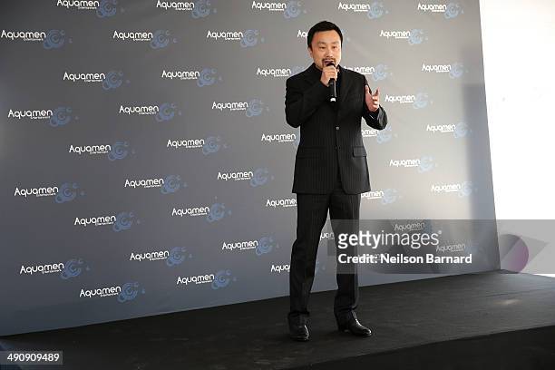 Gary Zhang attends the 2014 Cannes Aquamen KONG Event At Mandala Beach / Cheri Cheri during the 67th Annual Cannes Film Festival at Mandala Beach on...