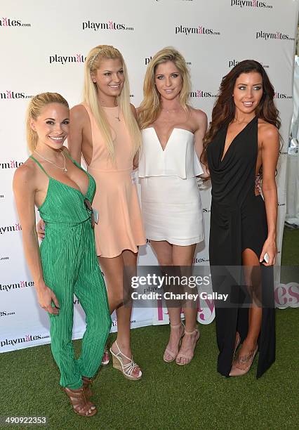 Playboy Playmates Dani Mathers, Kristen Nicole, Carly Lauren and Gemma Lee Farrell attend Playboy's 2014 Playmate Of The Year Announcement and...