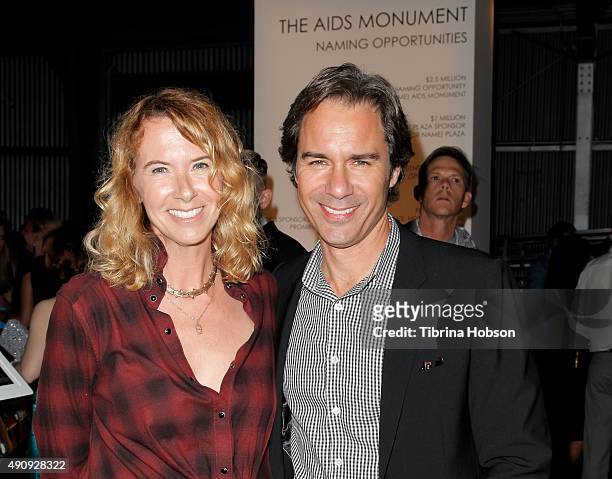 Janet Holden Eric and McCormack attend Photo 15: The National AIDS Monument Benefit at Milk Studios at Milk Studios on October 1, 2015 in Hollywood,...