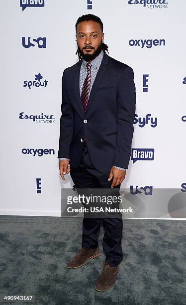 NBCUniversal Cable Entertainment Upfront at the Javits Center in New York City on Thursday, May 15, 2014" -- Pictured: Brandon Jay McLaren,...