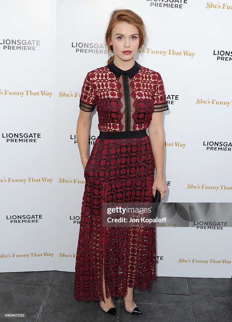 Premiere Of Lionsgate Premiere's "She's Funny That Way" - Arrivals