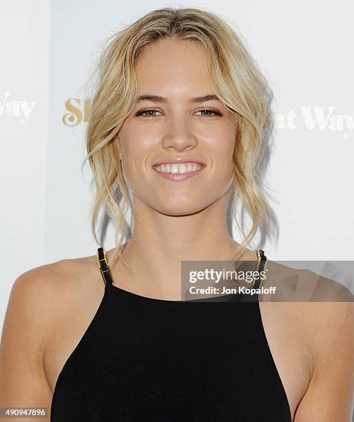 Actress Cody Horn arrives at the Los Angeles Premiere "She's Funny That Way" at Harmony Gold on August 19, 2015 in Los Angeles, California.