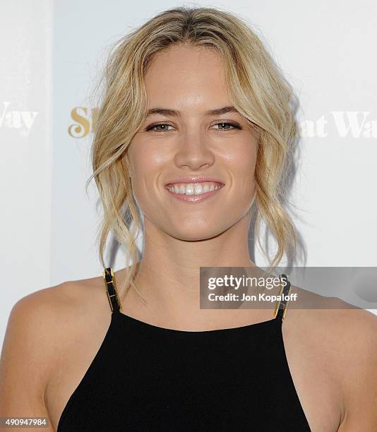 Actress Cody Horn arrives at the Los Angeles Premiere "She's Funny That Way" at Harmony Gold on August 19, 2015 in Los Angeles, California.