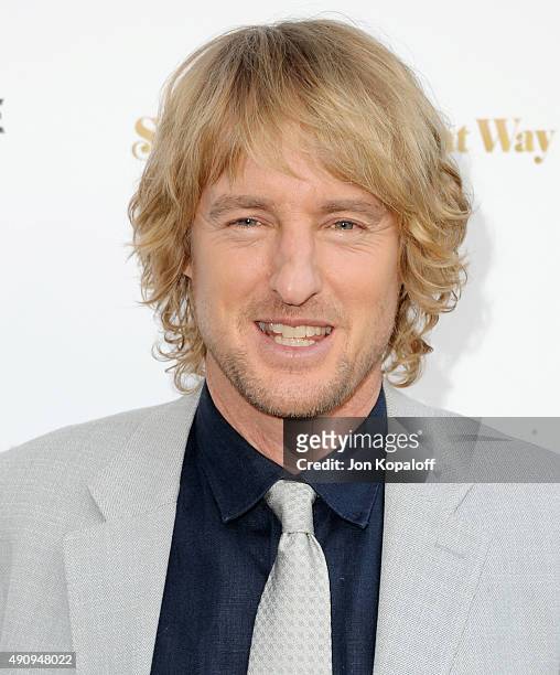 Actor Owen Wilson arrives at the Los Angeles Premiere "She's Funny That Way" at Harmony Gold on August 19, 2015 in Los Angeles, California.