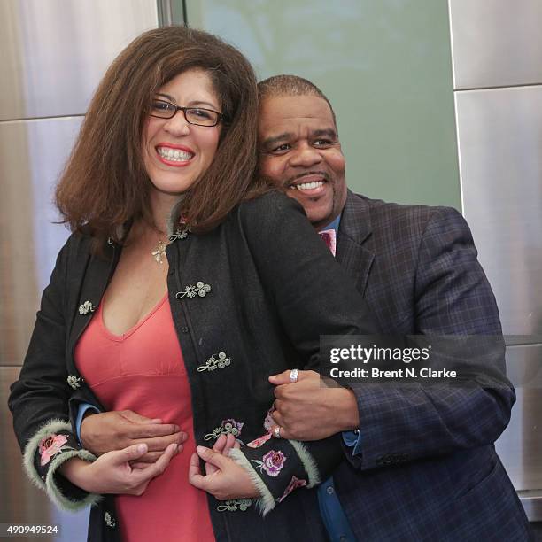 Rain Pryor and Richard Pryor, Jr. Attend the 2015 Apollo Theater Walk of Fame Induction Ceremony held at The Apollo Theater on October 1, 2015 in New...