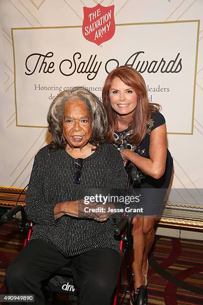 Singer Della Reese and actress Roma Downey attend The Salvation Army Sally Awards at the J.W. Marriot at L.A. Live on October 1, 2015 in Los Angeles,...