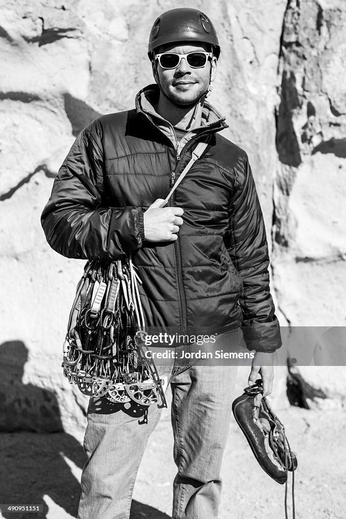 Friends on a rock climbing trip.