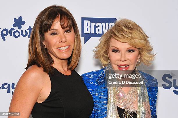 Joan Rivers and daughter Melissa Rivers attend the 2014 NBCUniversal Cable Entertainment Upfronts at The Jacob K. Javits Convention Center on May 15,...