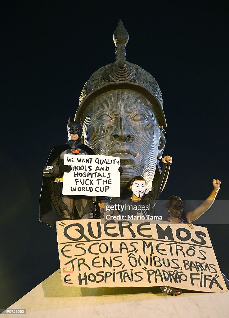 Anti-Government Demonstrators Protest Across Brazil Over Country Hosting World Cup